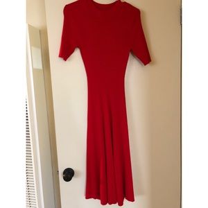 Red sweater dress